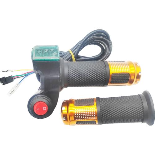24V/36V/48V/60V/72V twist Throttle ebike with Battery power LCD display Switch Handlebar Grips for electric bike/scooter/ebike