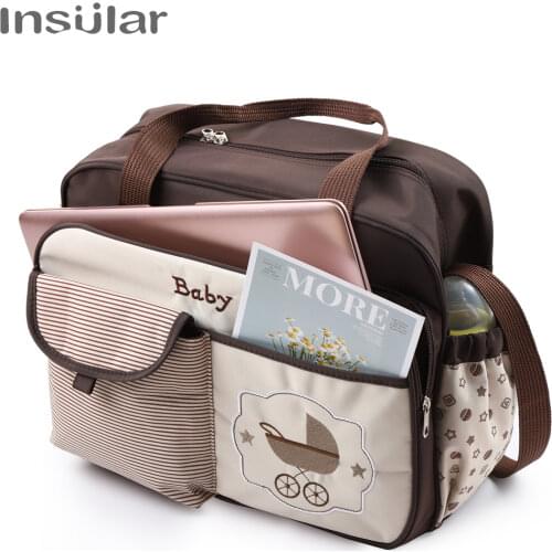 Insualr Brand Large Diaper Bag Organizer Nappy Changing Bags Maternity Bags For Mother Baby Bag Stroller Diaper Handbag Bolsa