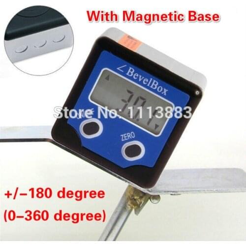 360 Degrees Mini Digital Bevel Box Gauge Inclinometer Meter Protractor Finder Angle Protractor With Magnets Base