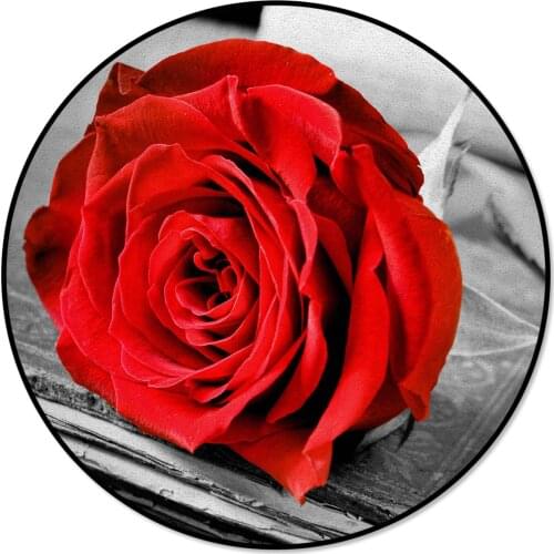 Creative Rugs for Children Rooms Red Rose On Shabby Book Pattern Round Carpet Rug Carpets for Home Living Room Bedroom