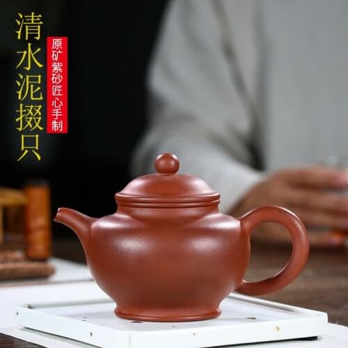 Shop agent recommended yixing pure manual qing cement Duo teapot tea set a undertakes to daily provisions