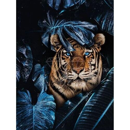 Flower Animals Printed Canvas 11CT Cross Stitch Embroidery Kit DMC Threads Handiwork Painting Handicraft Needlework Decor