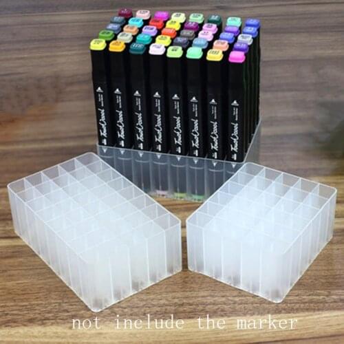 30/40 Slots Marker Pen Storage Holder Brush Pencil Rack Table Stand Organizer Multifunction Tool office painting supplies