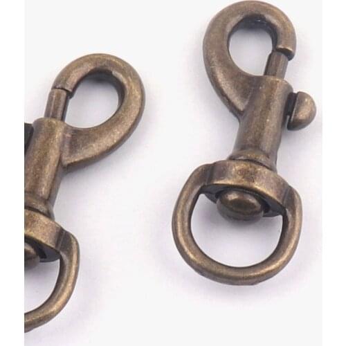 Swivel Clasp Claw Antique Bronze Lobster Clasp Supplies Jewelry Charm Trigger Snap Hook Dog Collar Handbag Hardware Lanyard Make