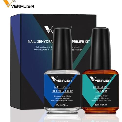 Venalisa Bond Primer No Acid Nail Protect Professional Natural Nail Prep Dehydrate Bond Super Gel for Acrylic Powder Gel Lacquer