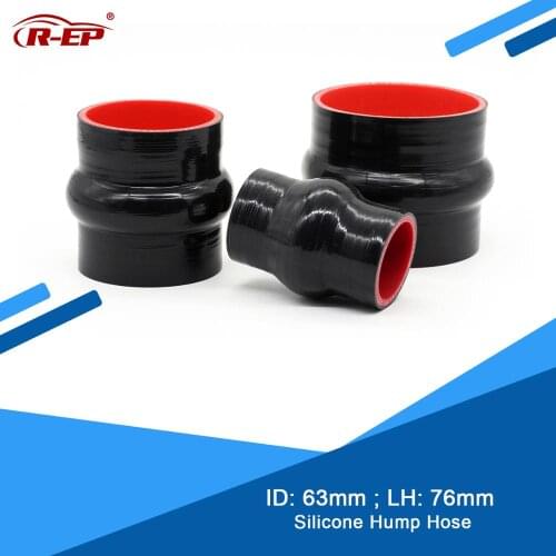 R-EP 0 degree Straight Silicone Hump Hose 63MM Rubber Joiner Inter cooler Cold Air intake Pipe New Silicone High Temperature
