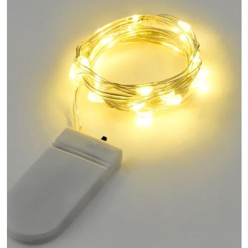 Christmas Lights 2M 20 LED Waterproof Copper mini Fairy String Light Decoration Lamp for Home,Wedding Operated by CR2032 Battery