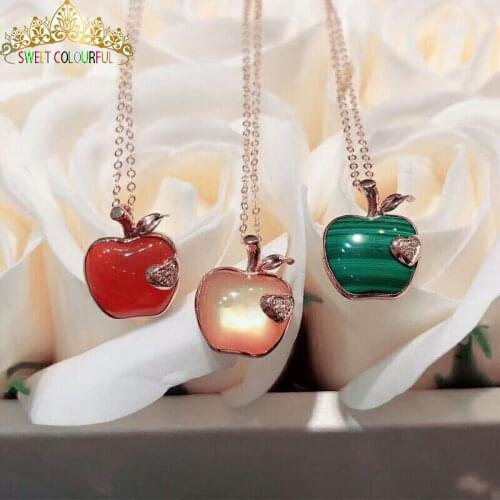 Christmas gift Jewelry Diamonds 18K gold Heart-shaped 18K Necklace008