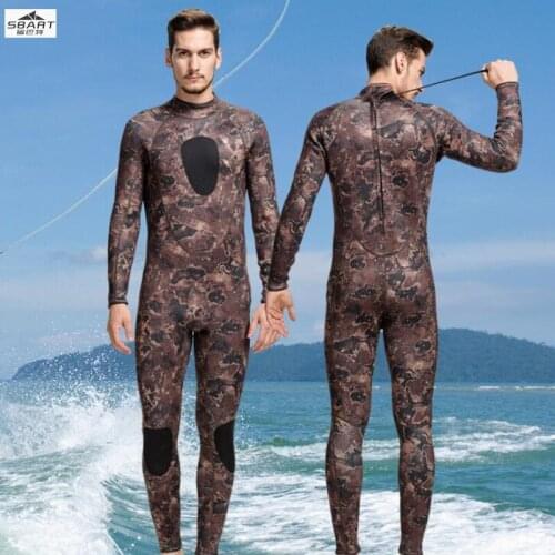 Sbart1018 3MM mens wetsuit warm sunscreen anti UV, anti scratch winter long sleeved one-piece thickened surf clothing jellyfish
