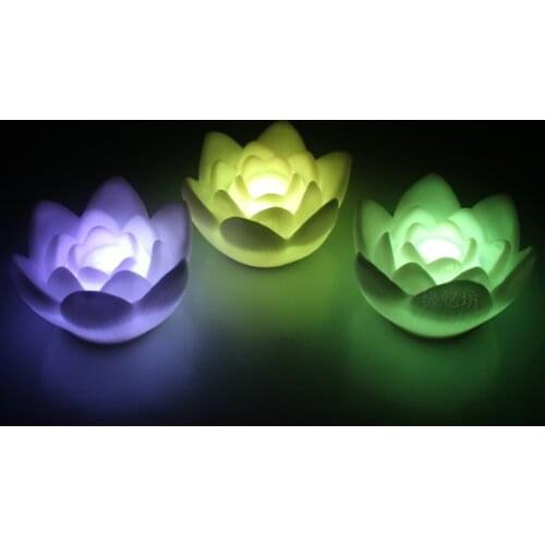 7 Color Changing Flower Shape LED Light Night Room Lighting Emergency Lights Slow Flashing Lamp for Wedding Bar Party Decor