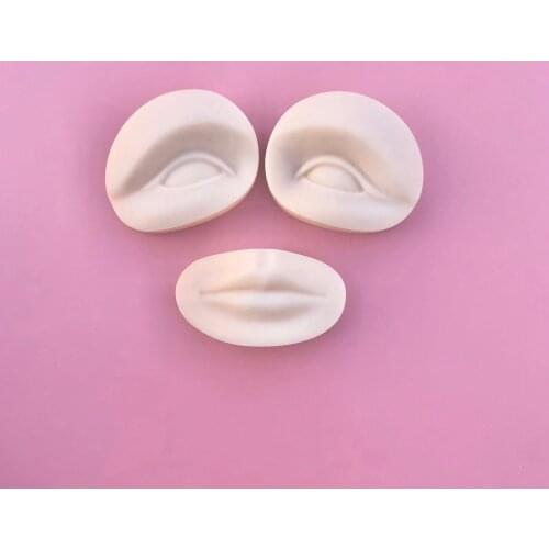 Practice skin tattoos, eyebrow lines, eyebrow bleaching, lip skin texture, eyebrows, eyes and lips, 3D stereo silicone imitation
