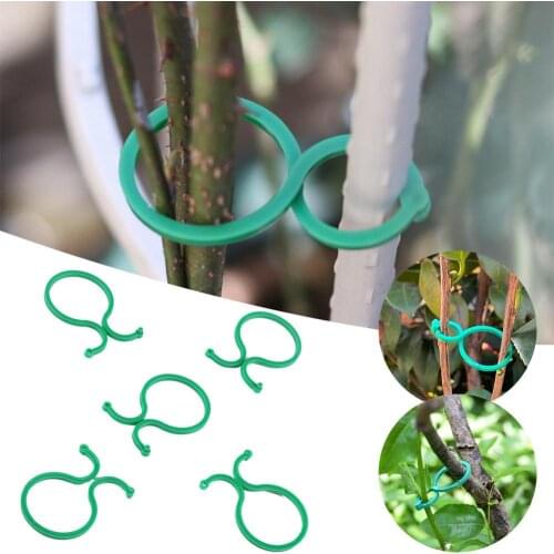 100PCS Plant Support Tomato Clips Clamp Reusable Plastic Garden Plant Support Rill Greenhouse Plant Seeding Vines Clips 40a