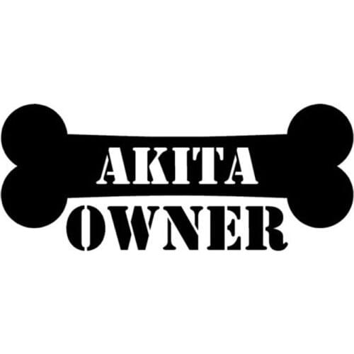 15cm*6.4cm Car Styling Personality Akita Owner Bones Fashion Personality Vinyl Window Decals C5-0364