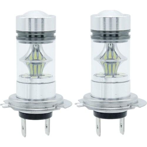 2Pcs H7 LED Bulb Car Fog Lamp Daytime Running Light 3030 20SMD Auto Signal Lamp Driving Light 12V