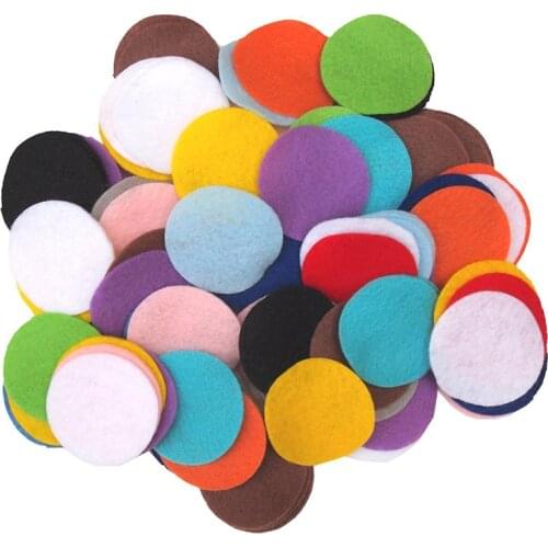 200pcs/lot 15-30mm Round Felt Cloth Felt Fabric Polyester Fabrics Needlework Diy Needle Sewing Handmade /Craft/Scrapbooking
