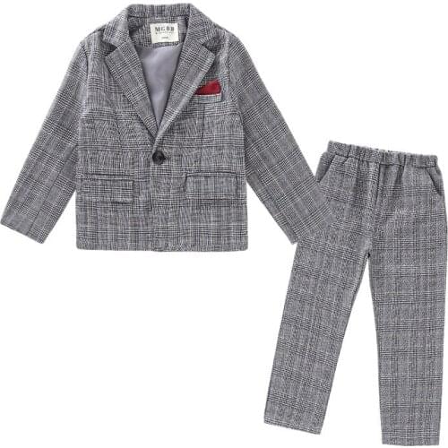 2020 Big Girls Spring Autumn Clothing Set Fashion Classic Plaid Suits Jackets+pants,kids Children Clothes 4-14T