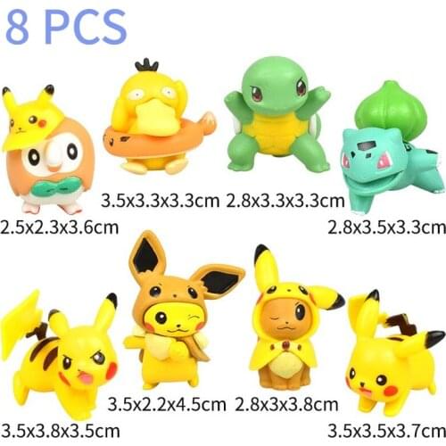 8PCS PKQ Popular Elves Action Figures Cartoon Anime Figure Model Doll Ornaments Girls Boys Present Toys for Children Kids Gifts