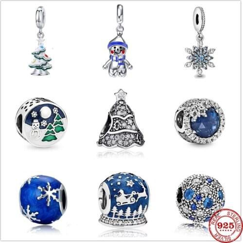 2020 New Christmas Tree Snowman Elk Bead fit Original Pandora charms silver 925 Bracelet trinket jewelry for women DIY making