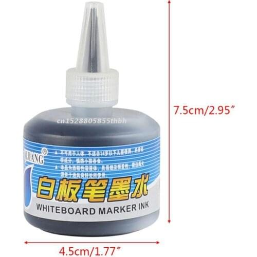 1 Bottle 50ml Refill Ink for Refilling Inks Whiteboard Marker Pen Black Red Blue 3 Colors School Office Supplies