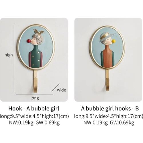 Figure 3d Wall Decoration Room Decoration Accessories Cute Home Decoration Gift bathroom accessories coat hook