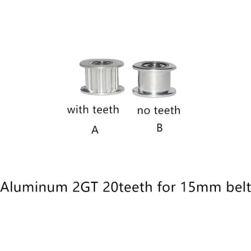 2GT pulley H type wheel driven perlin idler GT2 timing 20 teeth bore 5mm width 15mm