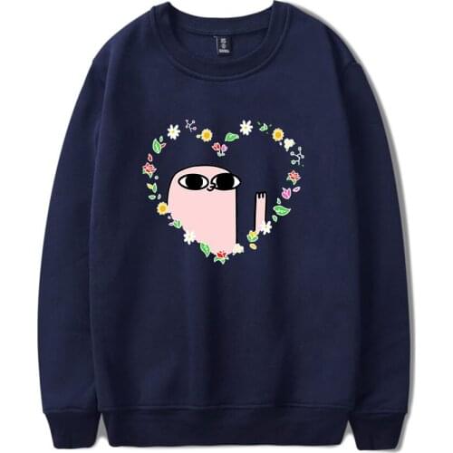 Korean Loose Tops Hoodies Sweatshirt O-neck Sweatshirts Fashion Long Sleeve Casual Spring / Autumn Winter Love Urself Printing