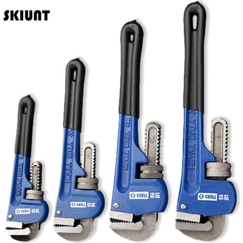 SKIUNT 8-14 Inch Plumbing Pliers Large Open Clamp Adjustable Ratchet Wrench Heavy Duty Automotive Plumber Repair Hand Tools Kits