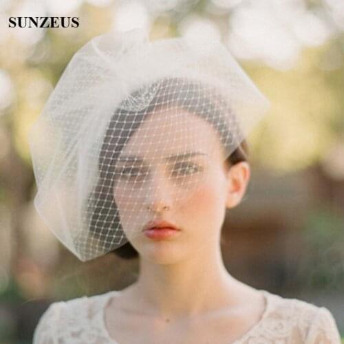 Fashionable Pure Hand Made White Two Layers Bride Hat Elegant Face Veil Bridal Wedding Party Gorgeous Womens Hats S801