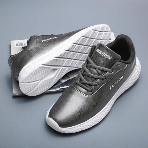 Leather Casual Shoes Men Work Shoes Sneakers Genuine Leather Men Casual For Spring Leisure Black Fashion Mens Causal Mens