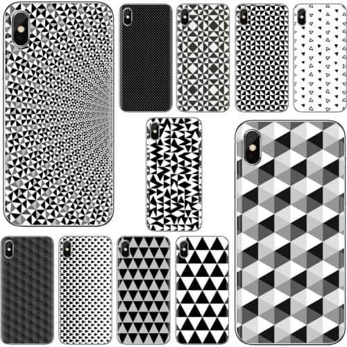 Design Black White Triangles Geometric For Huawei Mate 7 8 9 10 20 30 40 Lite Pro P Smart 2018 2019 Plus G7 G8 Soft TPU Covers