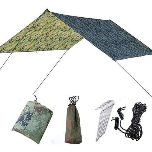 Outdoor large canopy sunshade beach camping tent, waterproof ground cloth, moisture-proof mat, triangle canopy