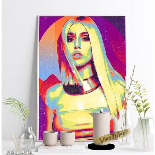Ava Max Hot Singer Wall Stickers Star Poster Cool Sexy Girl Wall Art Prints Canvas Painting Home Decor Bar Hotel Cafe Fans Gift