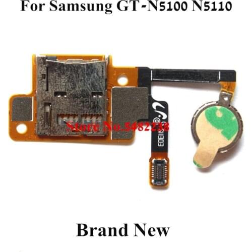 Original SIM Card Slot Socket Holder Flex Cable FPC For Samsung N5110 N5100 Sim Card reader Flex Ribbon Board with vibrator