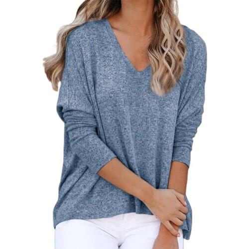 Autumn Casual Knitwear V Neck Batwing Loose Oversized Knitwear Warm Long Sleeve Sweater Vintage Women Shirt for Pullover Tops