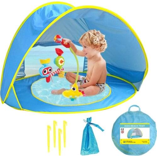 Portable Baby Beach Tent UV Protection Waterproof Shade Tent Pool Pop Up UV Protection Sunshade Tent With 4 Pegs