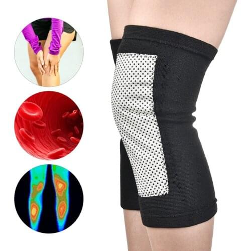 1 Pair Self-heating Knee Support Brace Kneepad Magnetic Therapy Tourmaline Arthritis Joint Pain Relief Knee Pads masajeador Tool