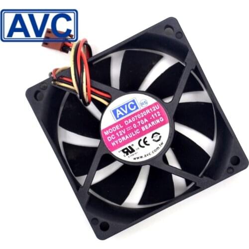 1pcs DA07020R12U Server Square Fan 7020 70mm 70x70x20mm DC 12V 0.7A cooling fan