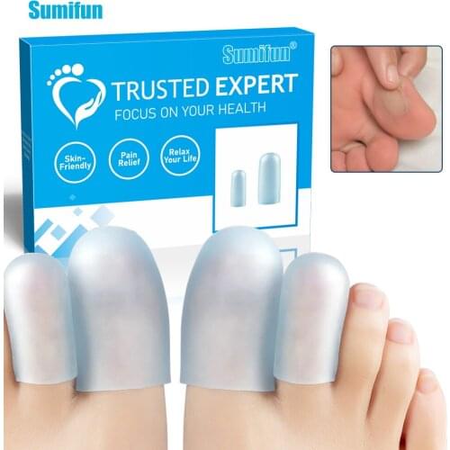 8pcs Silicone Gel Toe Protector Thumb Cover Prevent Blisters Corns Nail Tool Injured Ingrown Hammer Finger Toes Tube Separator