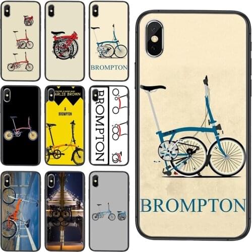 For Samsung Galaxy A51 A71 A72 A70 A51 A50 A40 A30S A20S A10S 5G Brompton Folding Bike Art Super Black Cell Cover Soft