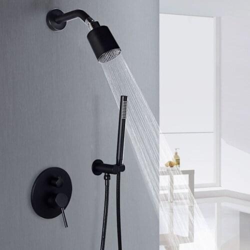 LA1054 Faucet Shower Set Wall Mounted Bathroom Mixer Water Taps Rainfall Shower Heads Bathtub Shower System Set Cold & Hot Bath