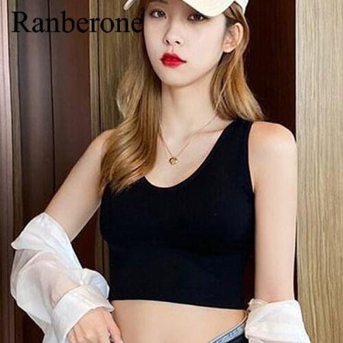 Ranberone Sports Bra Women Push Up Solid Sports Bra Fitness Running Tank Top Girl Underwear Sexy Gym Yoga Sport Tops 2021