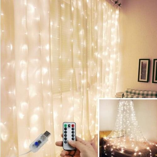 LED Fairy Light USB Garland On Window Curtain Decoration Outdoor Home For Wedding Birthday Party Garden Backdrop Decor