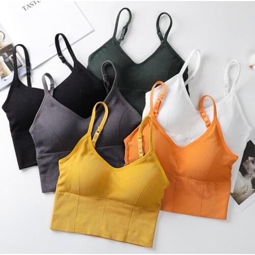 U-shaped Back Bra Tube Top Women Bralette Crop Top Candy Colors Sexy Lingerie Bra Sports Underwear Fashion Ladies Street Tops