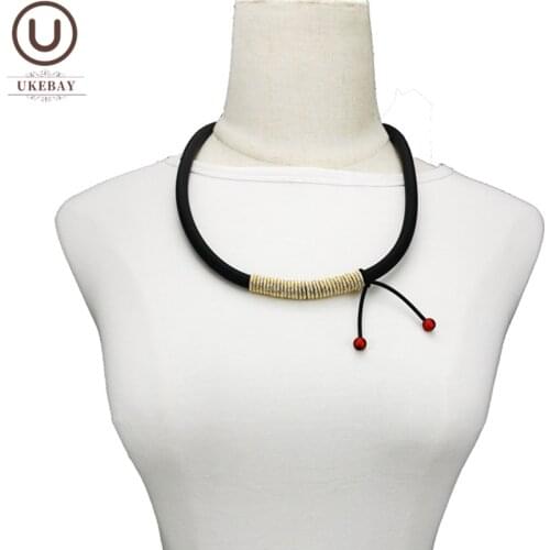 UKEBAY New Gold Chains Pearl Accessories Jewelry Women Luxury Pendant Necklaces Silicone Leather Necklace Designer Wedding Gifts