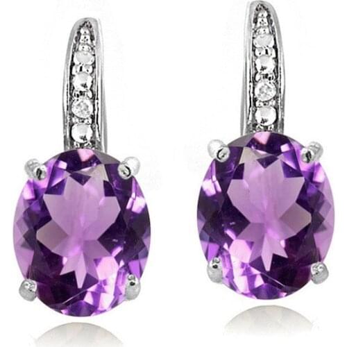 Fine Jewelry S925 Silvery Fashion Elegant Oval Clip Earrings Inlay AAA Zircon Womens Wedding Statement Best Accessories Gifts