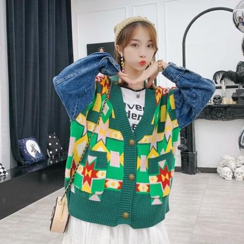 Ribbed Knit Cardigan Women V-neck Front Pocket Button Down Dropped Long Sleeve Korean Casual Chic Winter Tops Y348