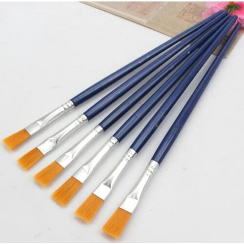 Fine Oil Painting Brushes Plastic Acrylic Painting Children Nylon Paint Brush Grinding Lipstick Brush Stationery Art Supplies