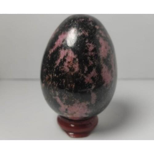 1pcs 5-6cm Natural Rock crystal eggs plum blossom tourmaline egg