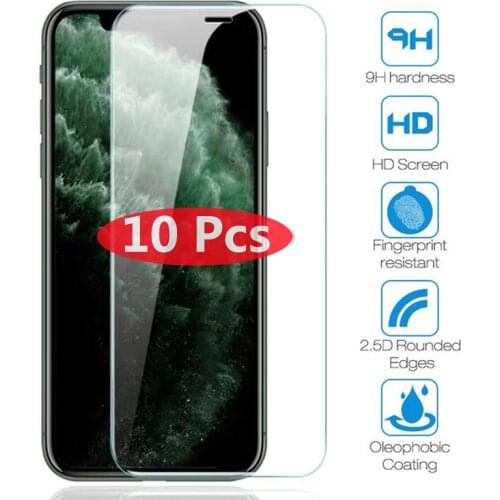 10Pcs Tempered Glass on iPhone 11 pro X XS MAX XR screen protector for iPhone 6 6s 7 8 Plus Protective Film iPhone 5 5s SE 5c