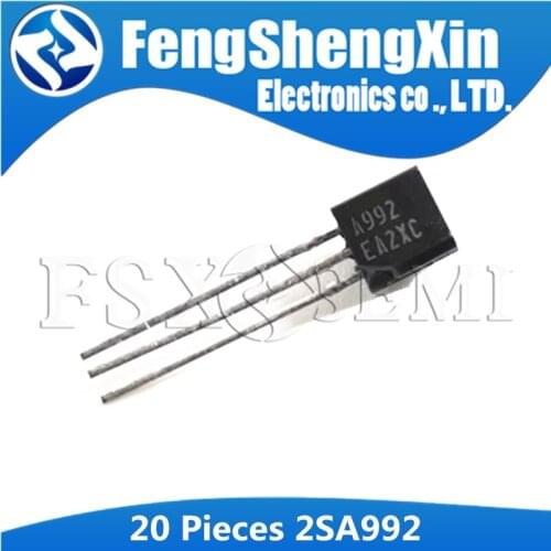 20pcs 2SA992 TO92 A992 TO-92 PNP SILICON TRANSISTOR